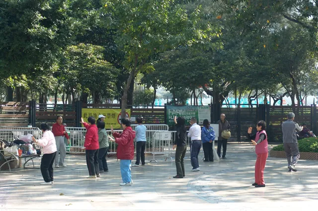 Locals practicing Tai Chi