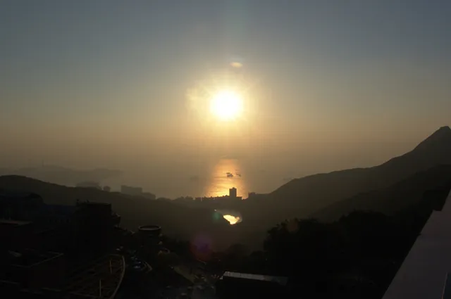 The sunset view south from the Peak Terrace