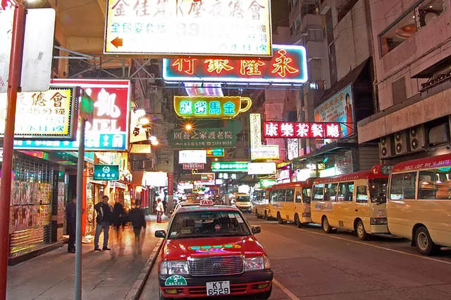 Night falls and the street signs become a spectacle