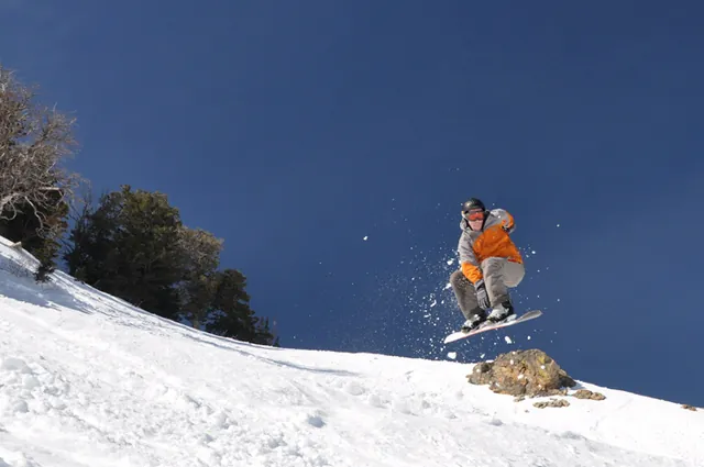 Getting some air on my first jump of the trip. I'm calling this the 'one armed bandit' jump