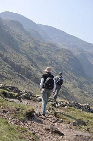 After talking Gilly round we decided to make our way up the craggy 'Corridor Route'