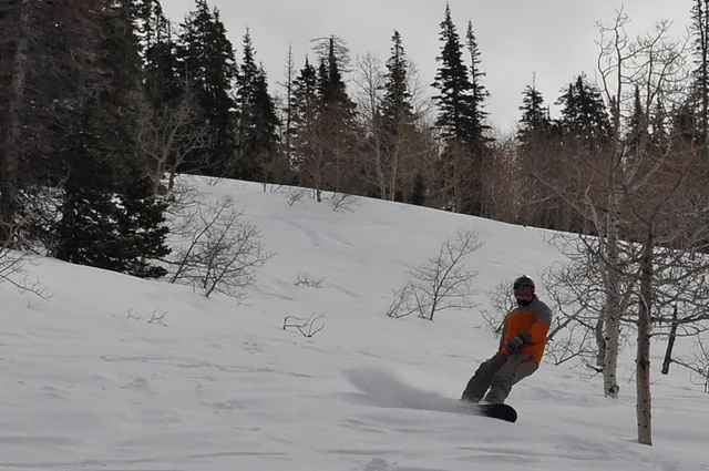 After 4 inches of snow, the quiet Cobabe Canyon is a powder playground