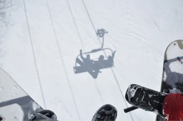 After a brilliant powder day in the back bowls, we head back to the busy front side