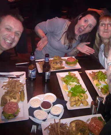 Eating a small meal NYC style at the excellent Rare Bar