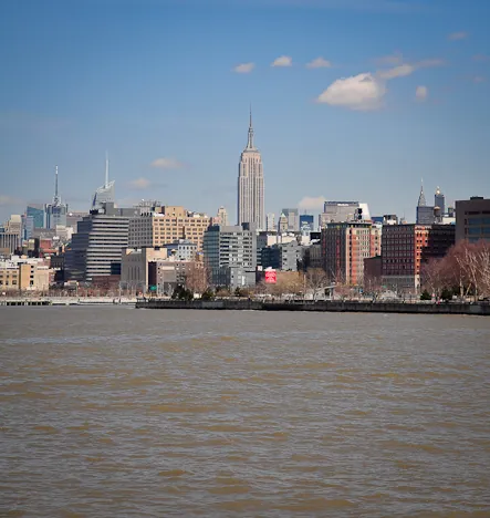 Manhattan mid-town in the distance