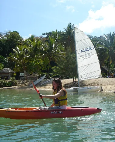 We start with the sit-on-top kayaks - my last two experiences ended up with dunkings!