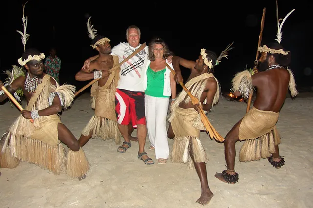Mike's shorts causing offense with the locals