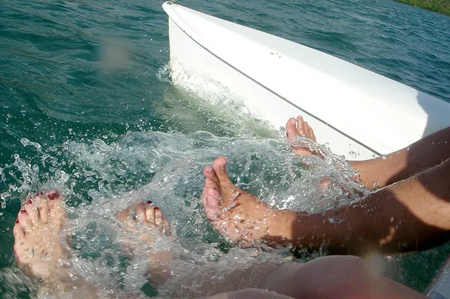 The water was blissfully warm even in spring