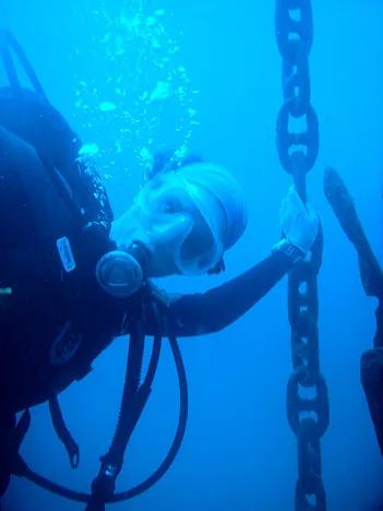 There's a really peaceful stillness feeling on deep wreck dives, almost haunted