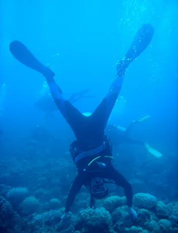 Handstands not too challenging underwater