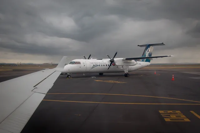 Moody clouds as we set off on our internal flight from Auckland to Tauranga