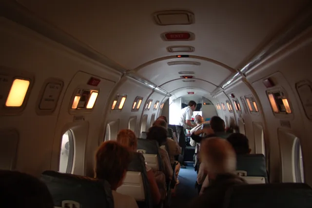 Tiny plane ... and to think we were discussing who would get the window seat!