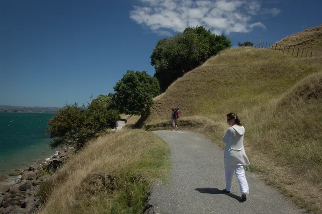 Heading out the next day to walk the path around Mount Maunganui