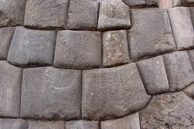 Each block was carved to fit exactly ... too much time on their hands if you ask me