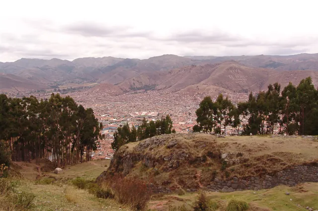 A view of Cusco from higher up at Saqsayhuaman