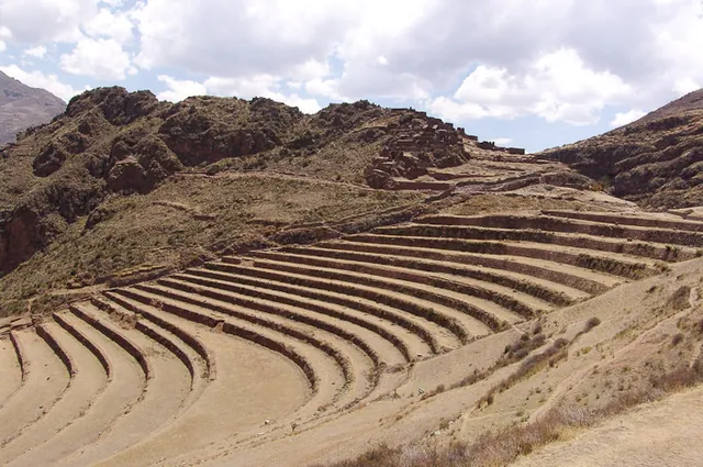The famous Inca terraces at Pisac ... maximising farming and stabilising the ground