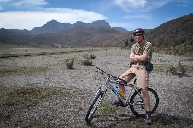 The biking was pretty easy going over this early terrain