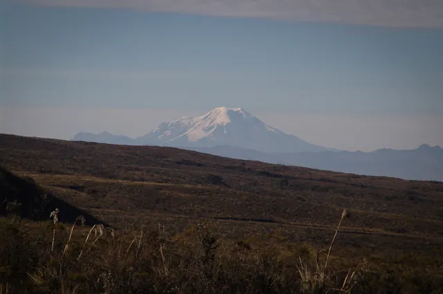 Mount Chimborazo in the distance, Ecuador's highest peak at 20,561 feet (6267m)