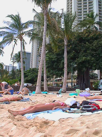 Waikiki Beach, well renowned, but we didn't find it anything special