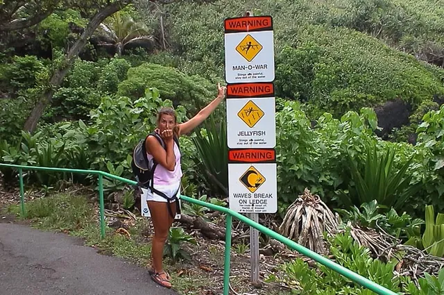 Not the safest of places - taking the road to Hana