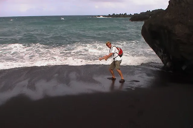 Black volcanic sand beaches ... erm, ok