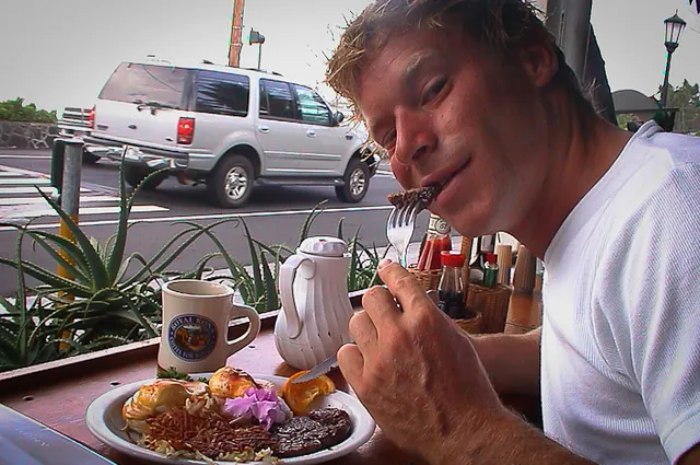 Starting the day with a hearty breakfast and the famous Kona coffee brew