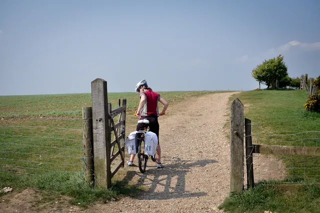 We took turns in 'gate-propping-open' duties