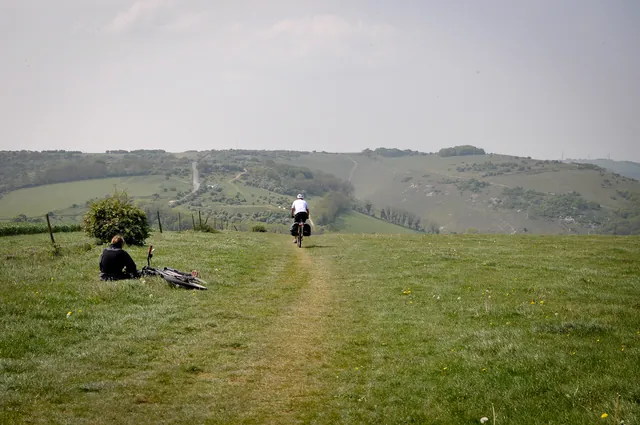 Heading up to Devil's Dyke