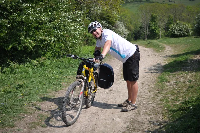Most photos, we tried to put on our best faces, but sometimes the hills just got the better of us!