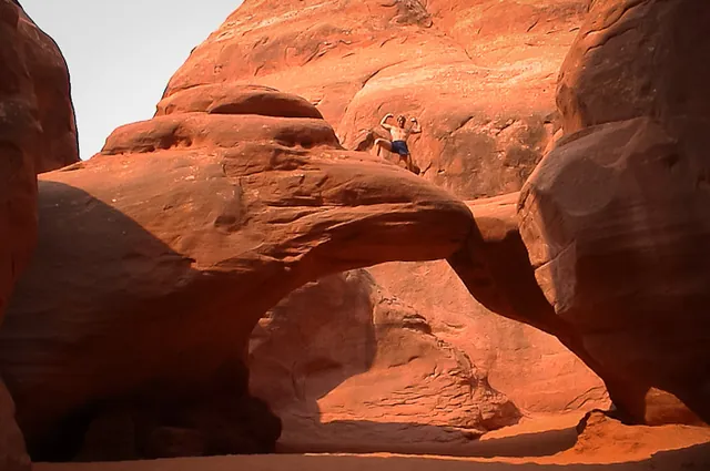 Rock climbing in the Cove of Caves
