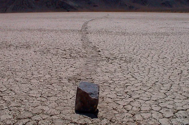 The famous moving rocks