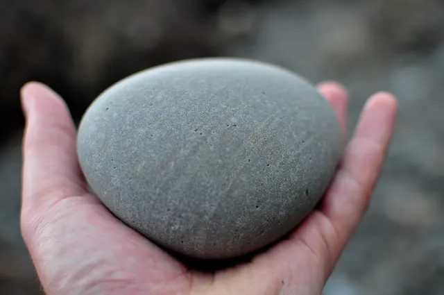 Some beautifully smooth stones on the beach