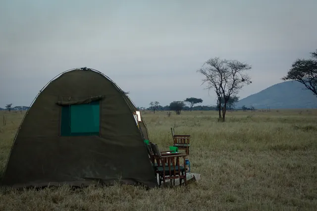 This was our campsite in the middle of the Serengeti