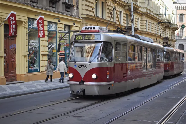 Prague is awash wish trams, all different shapes and ages