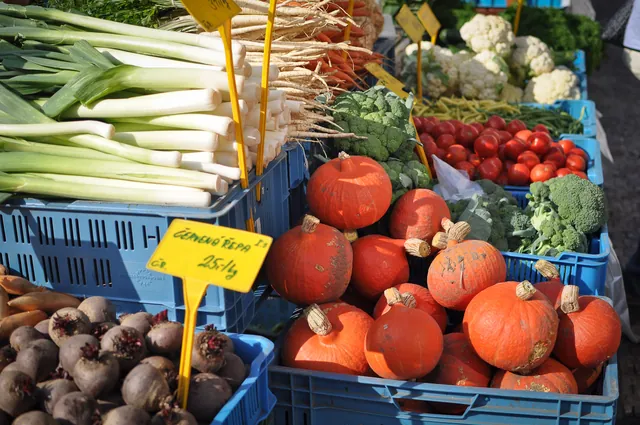 A local market stall serving up fresh produce. Nice colours