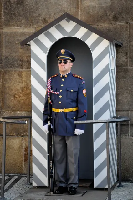 The guards were incredibly stern, up until a flock of young girls decided to have a picture taken with them and then they miraculously loosened up