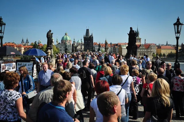 Fighting out way across the Charles Bridge in glorious conditions. I kicked myself a little bit for not getting up at the crack of dawn the next day to get the ultimate photo, but this has been shot many, many times before and I did very much enjoy the lie-in