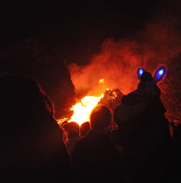 After a long slow walk down to the Leisure Centre grounds we reach the huge bonfire