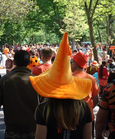 We head into Vondelpark to see the assortment of jumble sales