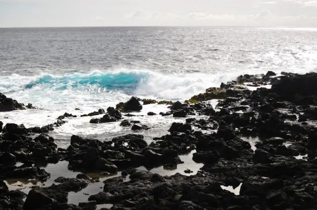 How blue is that water??
