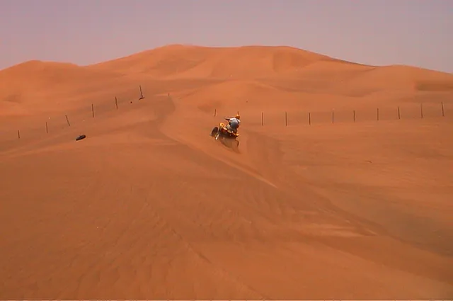 Gorgeous backdrop during quad biking