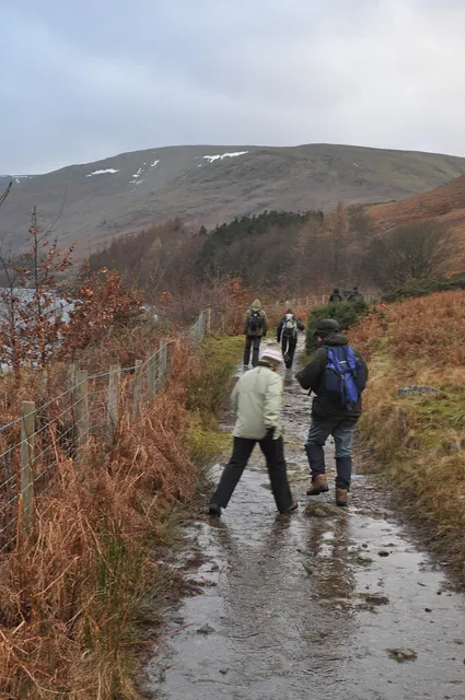 A handful of other hikers out blowing the Christmas cobwebs off