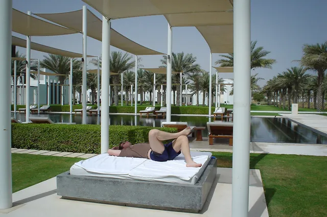 The double mattress sun loungers are a good idea