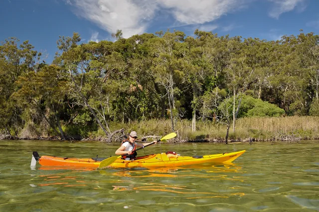 The water is very shallow round most of the shorelines so not too scary for the really nervous paddlers