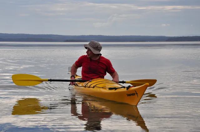 Reaching our second night camp after another exhausting day of paddling