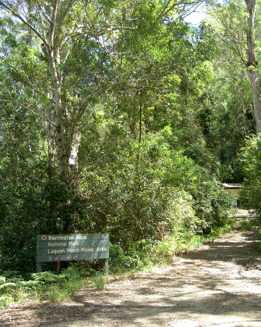 The entrance next to the parking area
