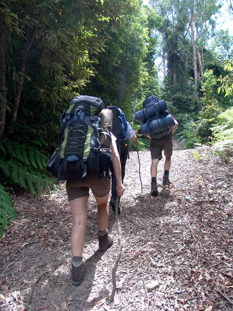 Steep going at the start with the 20kg packs on