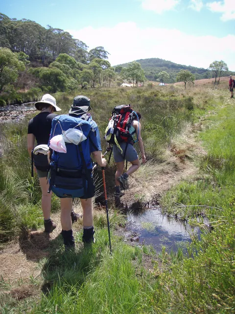 The Newcastle Bush Walking Club found an idyllic camp site setting (in the distance)