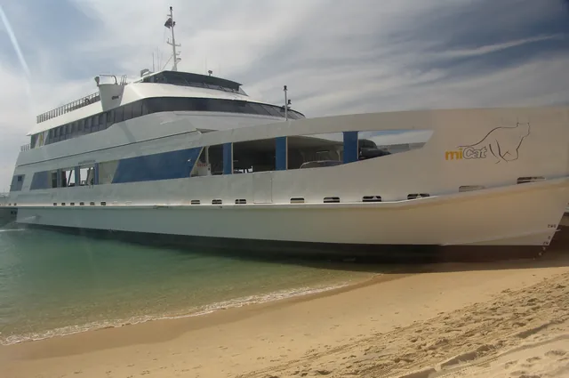 The mighty MiCat lands directly onto the beach