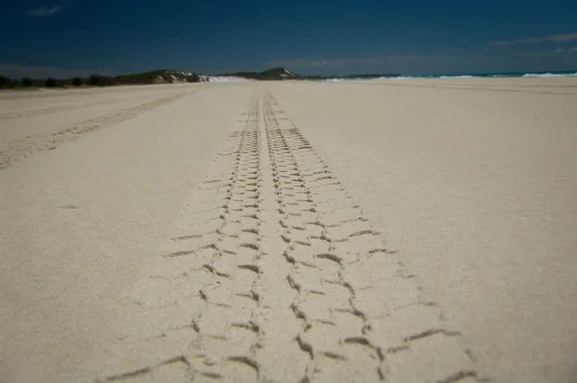 Not many other vehicles on these remote beaches